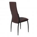 Стул DENVER, экокожа, коричневый PU 607/черный